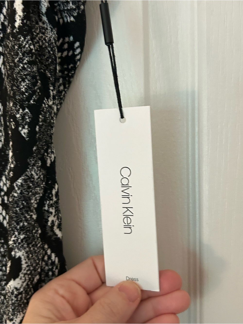 Calvin Klein Black & Gray Snake-Print Sheath Dress - Picture 4 of 5